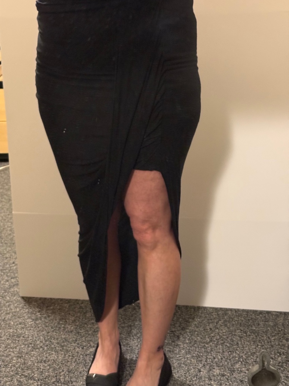 Express asymmetrical black cotton skirt - Picture 2 of 5